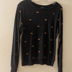 Orange and Black Bats Long sleeve shirt Halloween